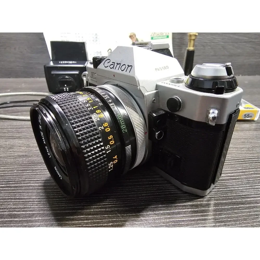 Canon AE-1 Program Camera with 50mm 1:1.8 lens - 28mm 1:2.8 Lens Tested Works